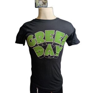 Green Day Punk Rock Band Graphic T-Shirt Men’s XS Black 17x29